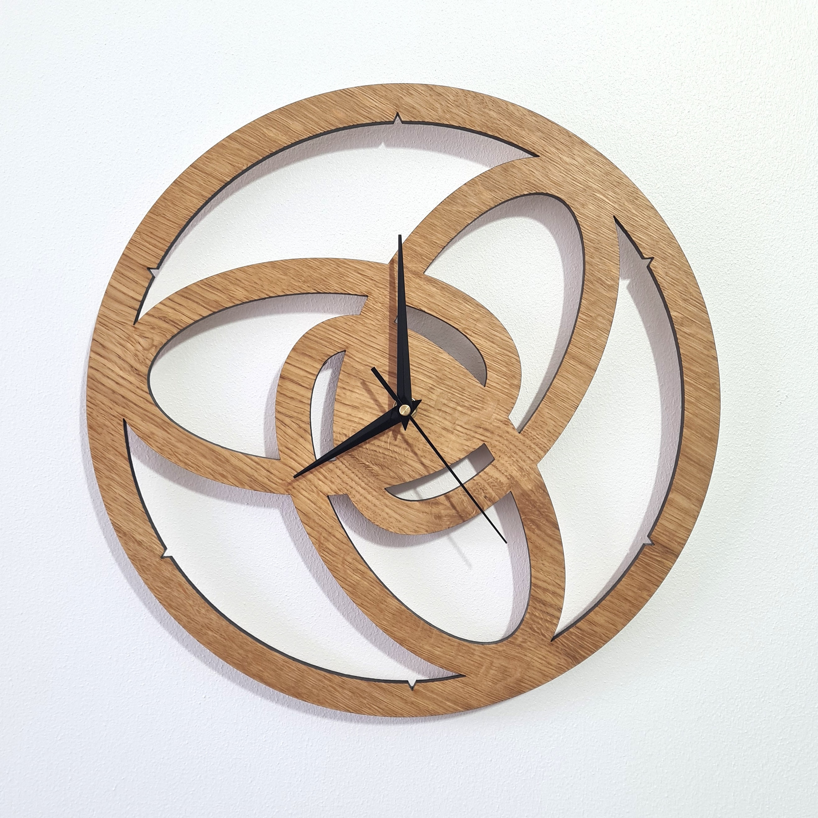 Contemporary Wood Wall Clock Wooden Oak Wall Clock Modern Etsy UK