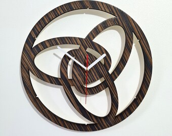 Contemporary Wood Wall Clock | Wooden Wall Clock | Modern Wall Clock | Living Room Clock | Wedding Gift | Anniversary Gift | Housewarming