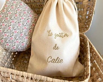 Sac à goûter personnalisé boîte à goûter pochon pour le goûter personnalisable