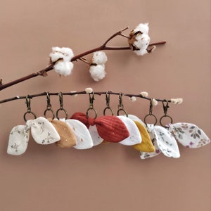 Double cotton gauze bag charm keyring image 1