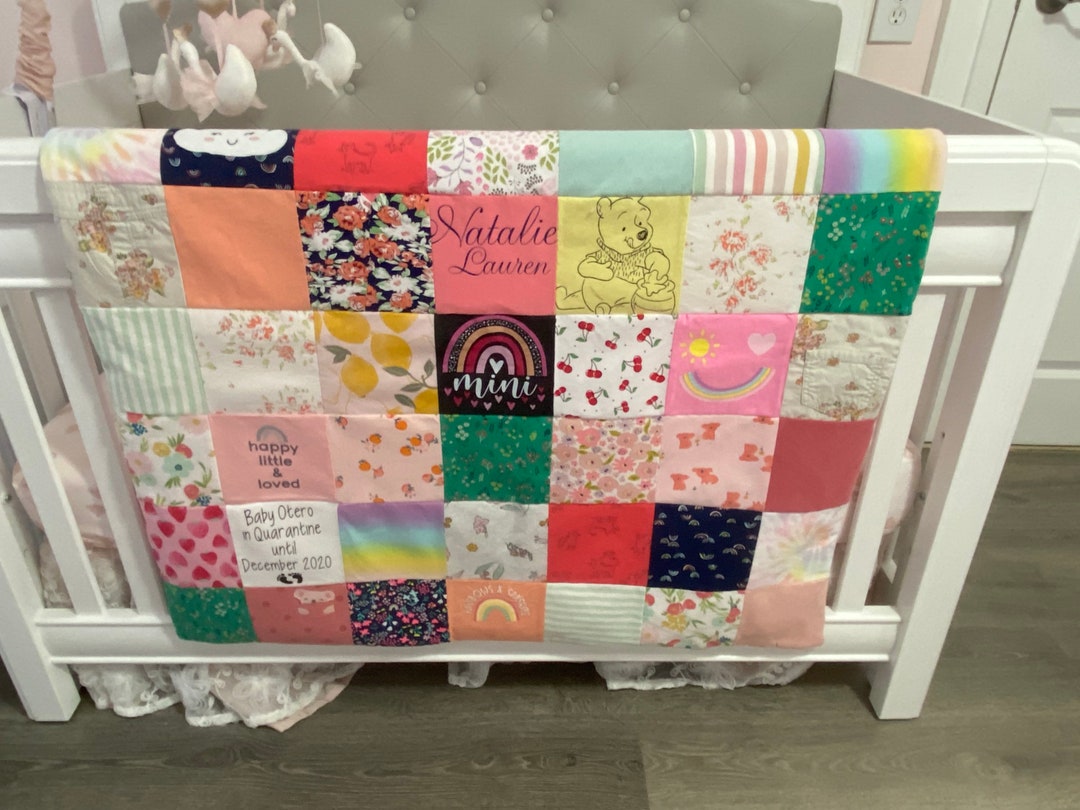 Custom Made Memory Quilt From Your Babys Clothing. Squares Etsy