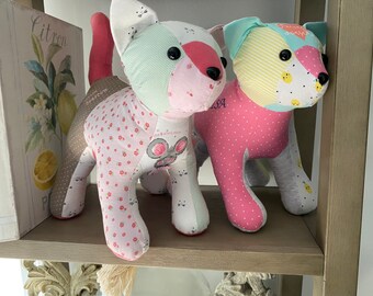 Memory Cat Keepsake: Custom Clothing Stuffed Animal