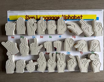 ASL American Sign Language Paint Letters