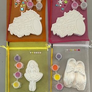 Ballet/Dance/Cheer Craft Paint Kit-Unique Party Bag Favor/Fillers Arts & Craft Set-Paint Set-Craft Party Idea-Children’s Activity Kit