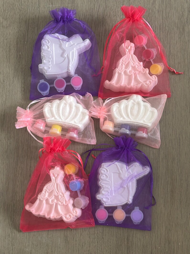 Princess Dress & Crown Craft Paint Kit: Party Favor Activity Set - Etsy