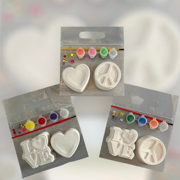 Peace and Love Craft Paint Kit-Unique Party Bag Favor/Fillers Rainbow Craft Set-Paint Set-Craft Party Idea-Children’s Activity Kit