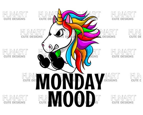Monday Mood Funny Unicorn PNG File Sublimation Design - Etsy Monday Mood Funny Unicorn PNG File Sublimation Design - Etsy