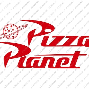 Pizza Planet Svg-bestand - Pizza Planet gesneden bestand - stripfiguren Svg-bestand - Svg voor Cricut - Svg voor silhouet - DXF - EPS - PNG