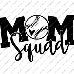 File SVG di mamma del baseball, design SVG di squadra della mamma, squadra della mamma del softball, clipart di baseball, grafica vettoriale di design della mamma.