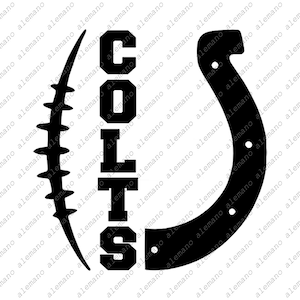 Voetbal Svg-bestand - voetbal Clipart - Colts team mascotte Svg Design - voetbal gesneden bestand - Svg voor Cricut - Svg voor Silhouette - DXF - EPS