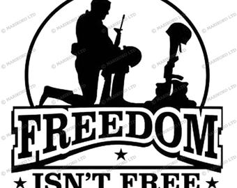 Freedom Isn't Free SVG File - Freedom SVG File - Military Design Clipart - USA Army Cut File - Vector Graphics