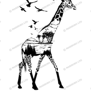 Giraffe SVG File - Safari Giraffe PNG - African Animals Clipart - Giraffe Cut Files - Animals Svg Design - Wild Animals Png - Safari Animals