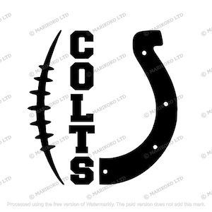 Archivo SVG de fútbol - Equipo Colts SVG - Clipart de fútbol - Archivos PNG del equipo Colts - Archivo de corte de fútbol - Archivos de corte del equipo de fútbol - Diseño de fútbol