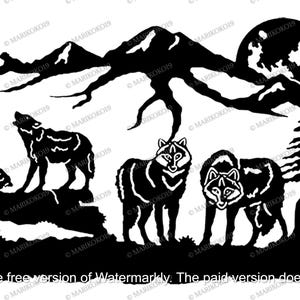 Wolves SVG File – Wolf Pack Design & Wild Animal Art for Cricut and Silhouette