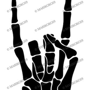 Rock N Bones: Cooles Skelett SVG-Design für Musikbegeisterte - svg, eps, dxf, jpg, png