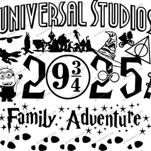 Universal Studios Svg 2025 - Aventuras familiares Svg - Diseño icónico - Manualidades inspiradas