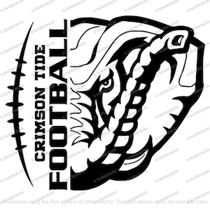Collection Alabama Crimson Tide SVG - Clipart football et conception de mascotte d'équipe pour Cricut et Silhouette