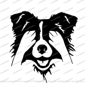 Border Collie SVG File – Dog Clipart - Collie Cut Files - Dogs PNG Files - Border Collie SVG - Pet Svg Files - Pet Clipart - Hunter Dog Svg