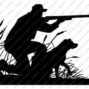 Jäger-Svg-Datei - Jagd-Svg - Entenjagd - Jagdsaison - Jagd-Dekor - Für Cricut - Für Silhouette - DXF - EPS - PNG