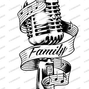 Mikrofon SVG-Sammlung, Musik-Design, Melodie Clipart, Musik SVG-Datei, Musik-Liebhaber Geschenk
