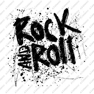 Fichier Svg rock and roll - conception Svg rock and roll - musique des cliparts - graphiques vectoriels - Svg pour Cricut - Svg pour Silhouette - DXF - EPS-PNG