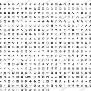 Icon SVG Pack - Icon Vector & PNG Files - UI, Social Media, Web Design, App Icons - Icon Svg File - Mini Icon Pack - Icon Svg Bundle