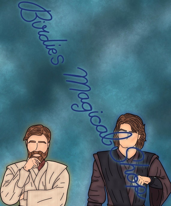 Obi-wan Kenobi and Anakin Skywalker Wallpaper - Etsy Australia Obi-wan Kenobi and Anakin Skywalker Wallpaper - Etsy Australia