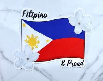 Filipino and Proud Vinyl Sticker