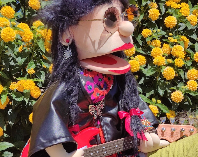 Rock Star Girl Puppet Handmade