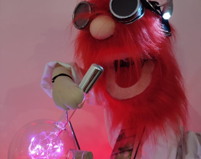 Mad Scientist Puppet Handmade