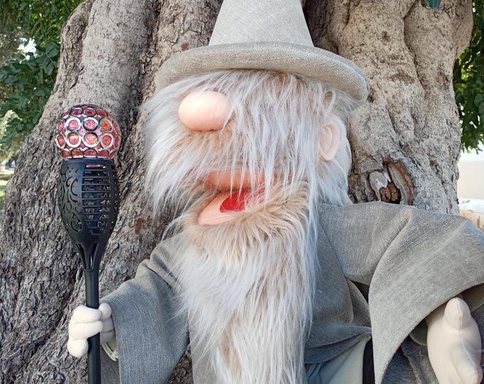 Wizard Puppet Druid Magician handmade Puppet eco-friendly