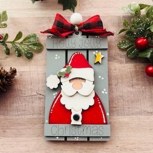 Christmas ornament, gift card holder, Christmas decoration, Christmas tree decor, Santa ornament, gift card ornament, Holiday gift