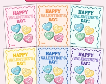67 Valentine's Day Cards for Kids | Funny Classroom Valentines | Six Seven Trend Valentine Boys Girls Gen Z Alpha Valentine Cards Boys Girls
