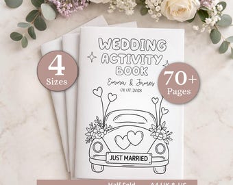 Kinderhochzeits-aktivitäts-Pack Hochzeit Malbuch Hochzeit Aktivitätsbuch Hochzeit Aktivitätsbuch der Kinder Kinder-Empfang Tisch-Aktivitäten
