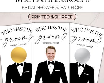 Who Has The Groom Scratch Off Bridal Shower Game, Who has the Groom, Bridal Shower Scratch Off, Bachelorette Party Games, Wedding Party Game