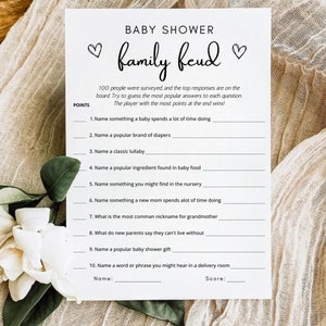 Baby Shower Family Feud Game, Family Feud Game, Baby Shower Feud, Family Feud Baby Shower Game, Baby Feud Baby Shower Game Instant Donwload