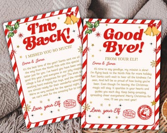 Editable Elf Letter, Elf Arrival letter, Elf Return Letter, Elf I'm Back Christmas Letter, Goodbye Elf Letter Elf I'm Back Canva Template 11