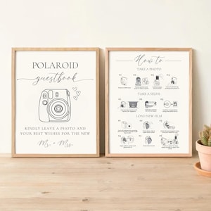 Polaroid Guest Book Sign, Instax Instructions, Instax Mini 11, Photo Guest Book Sign, How to Load New Film, How To Take A Photo Sign Mini 11