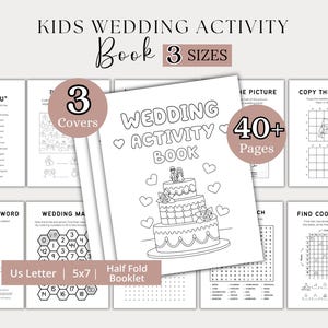 Kids Activity Pack Wedding, Wedding Coloring Book, Wedding Activity Books, Children&#39;s Wedding Activity Book, Kids Reception Table Activities