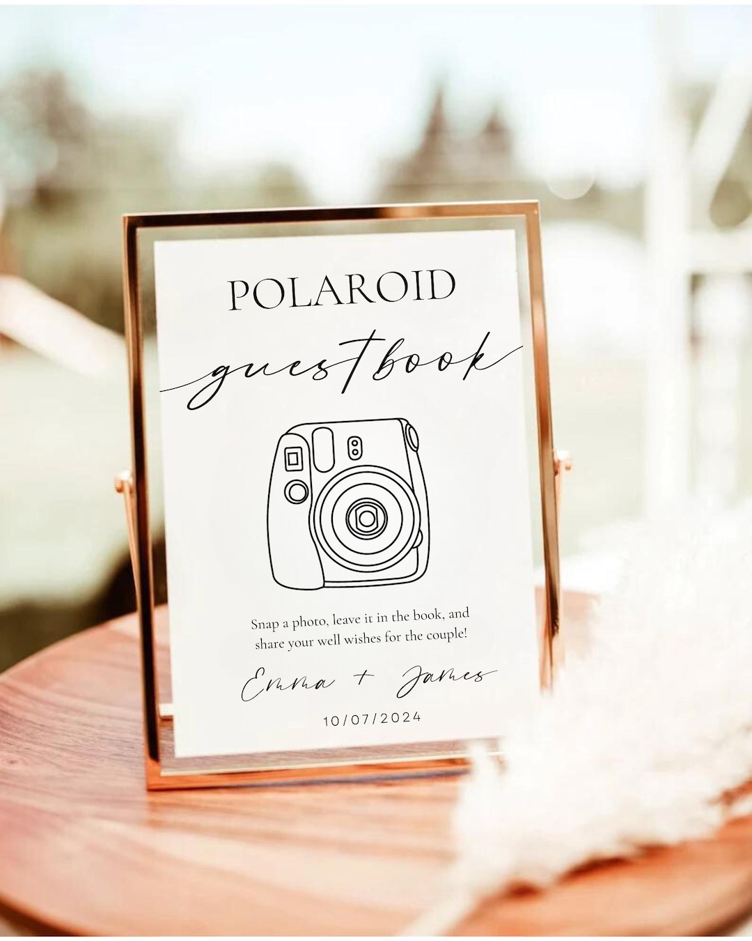 Polaroid Guest Book Sign, Wedding Photo Guest Book Sign, Polaroid
