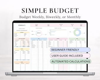 Hojas de cálculo de presupuesto de cheque de pago Hojas de planificación de presupuesto quincenal Hojas de cálculo de presupuesto mensual Planificador financiero de presupuesto de cheque de pago Rastreador de presupuesto