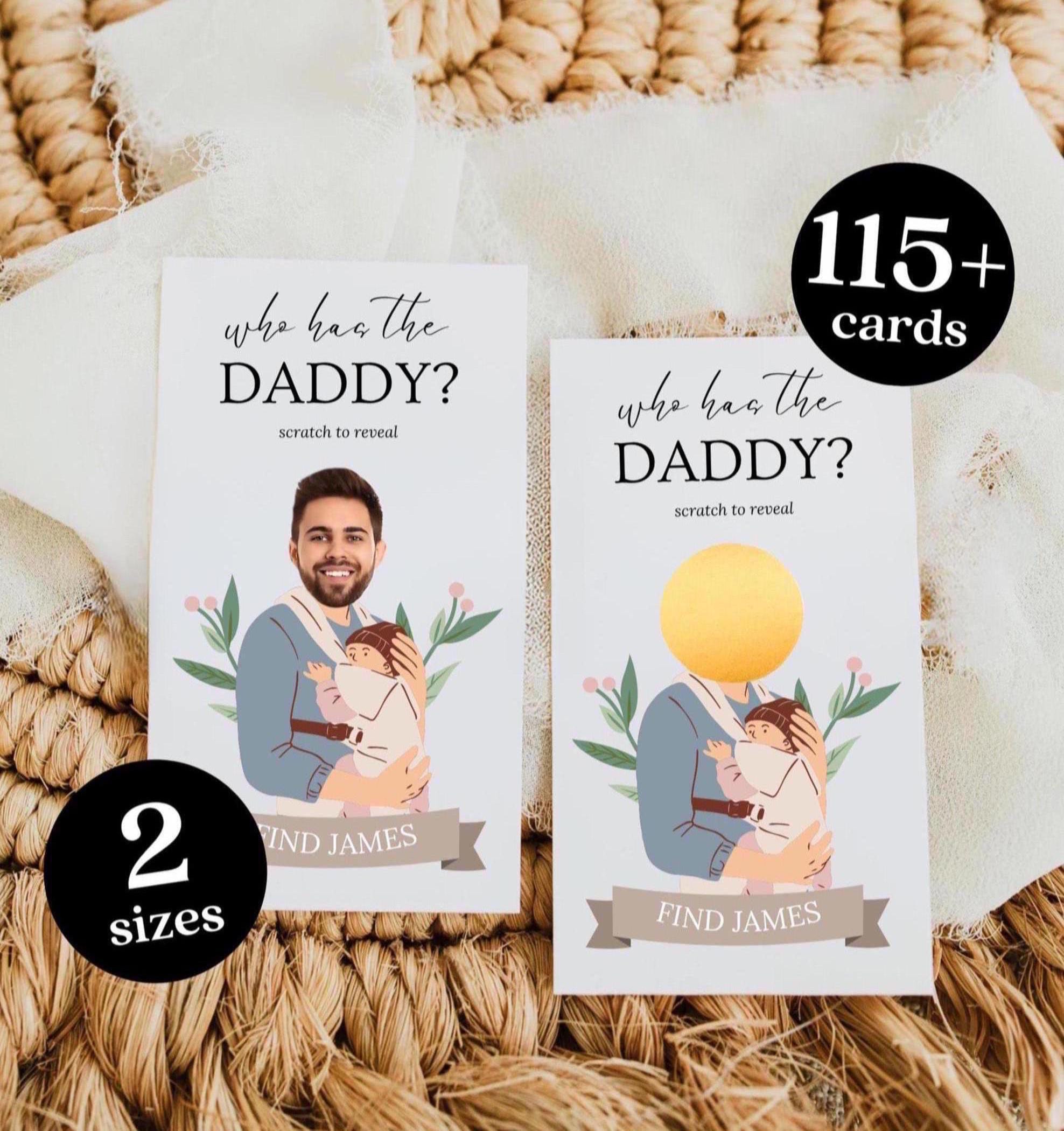Who Has The Baby Daddy Baby Shower Game, Guess Who Mommy or Daddy Game, Find The Dad Game, Celebrity Scratch Off Game Baby Daddy Scratch Off