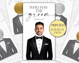 Printed Who Has The Groom Bridal Shower Game, Who Has The Groom Scratch Off, Bridal Shower Scratch Off, Bachelorette Games Groom Scratch off