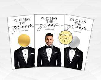 Printed Who Has The Groom Bridal Shower Game, Who Has The Groom Scratch Off, Bridal Shower Scratch Off, Bachelorette Games Groom Scratch off