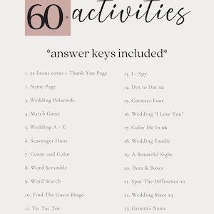 Kids Wedding Activity Pack Wedding Coloring Book Wedding Activity Book Children's Wedding Activity Book Kids Reception Table Activities image 4