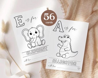 ABC Coloring Book Baby Shower Game, ABC Baby Shower Coloring Book, Baby's First ABC Book, Baby's First Alphabet Book Baby Shower Activity #3