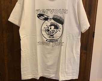 90s ビンテージ Nervous Records Tシャツ ハウス テクノ 90s ビンテージ Nervous Records Tシャツ ハウス テクノ