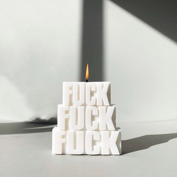 F*CK KERZE | Slogan Candle I Geschenkidee | Wort Kerze |  Letter Candle | Statment Kerze