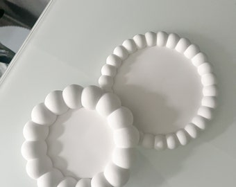 Bubble tablet | Tablet | Round Concrete Trays | Decorative bowl | Concrete bowl | Coasters for jewelry candles | Ceramics