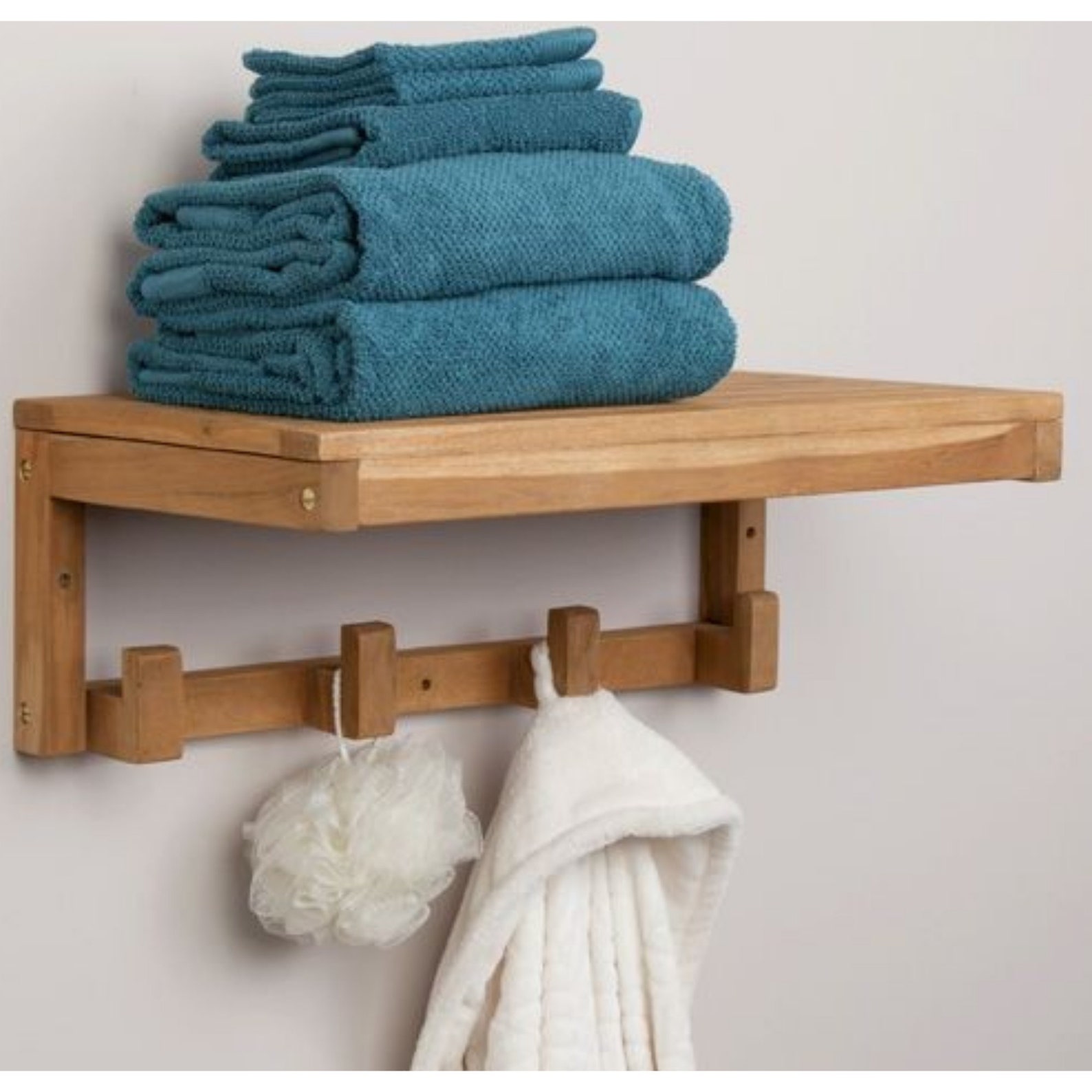 Wooden Towel Rackwooden Bathroom Rackbathroom Etsy
